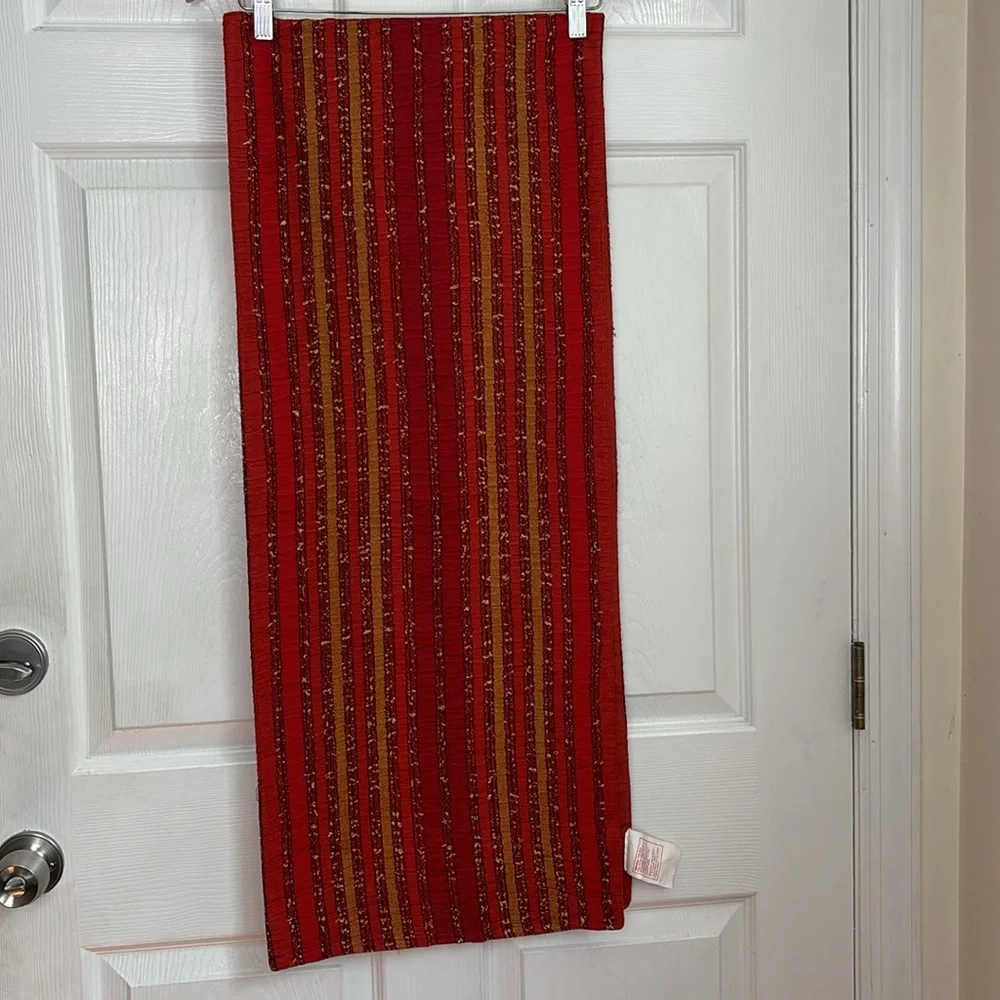 PIER 1 Imports table runner fall theme autumn orange color scheme thanksgiving